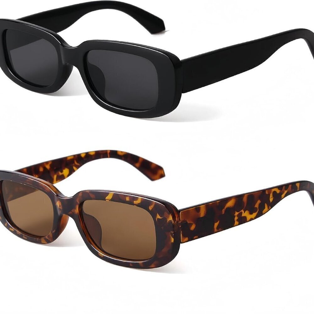 Rectangle Sunglasses Women Retro Driving Vintage Narrow Square Frame UV400
